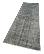 Handmade Vintage Area Rug | Turkish Hand Knotted Rug Overdyed Wool 2'11''x10'3''