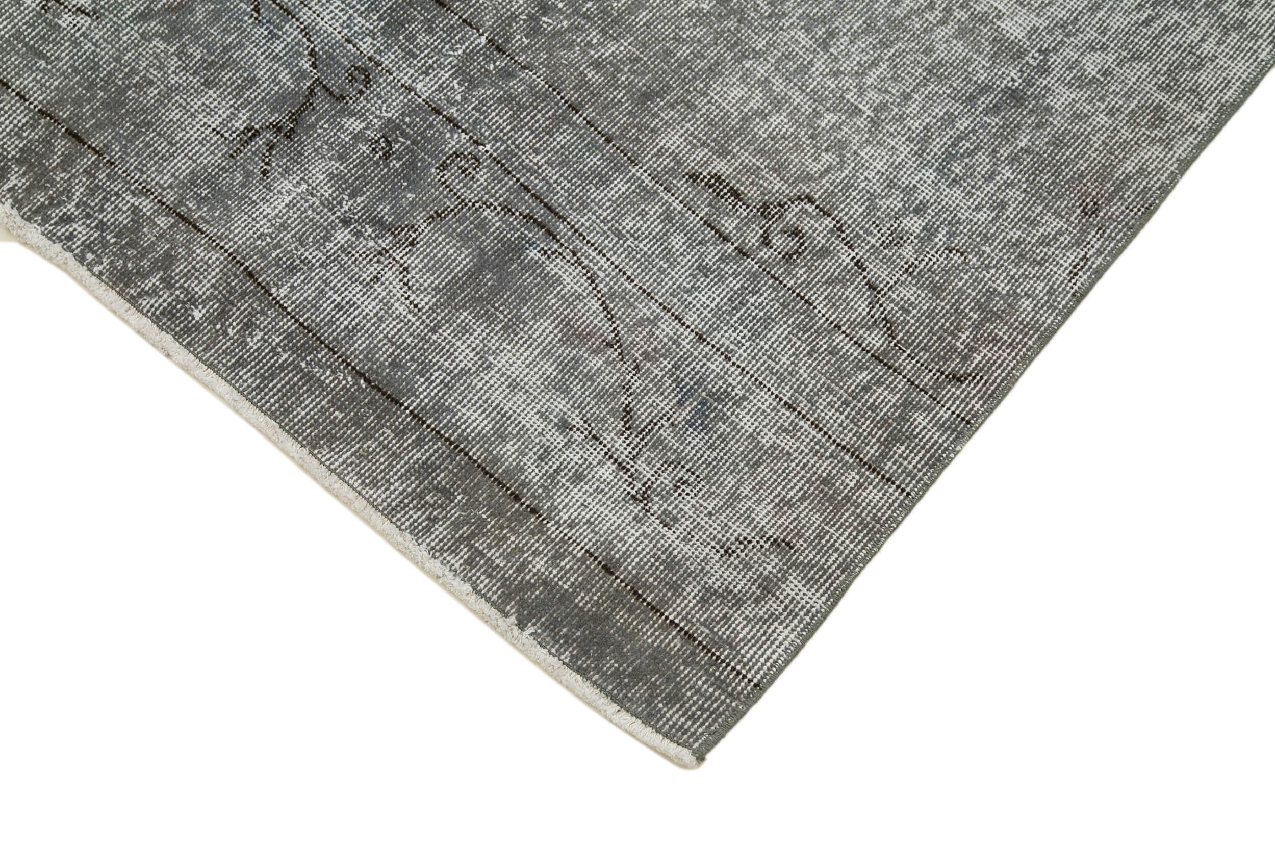 Handmade Vintage Area Rug | Turkish Hand Knotted Rug Overdyed Wool 2'11''x10'3''