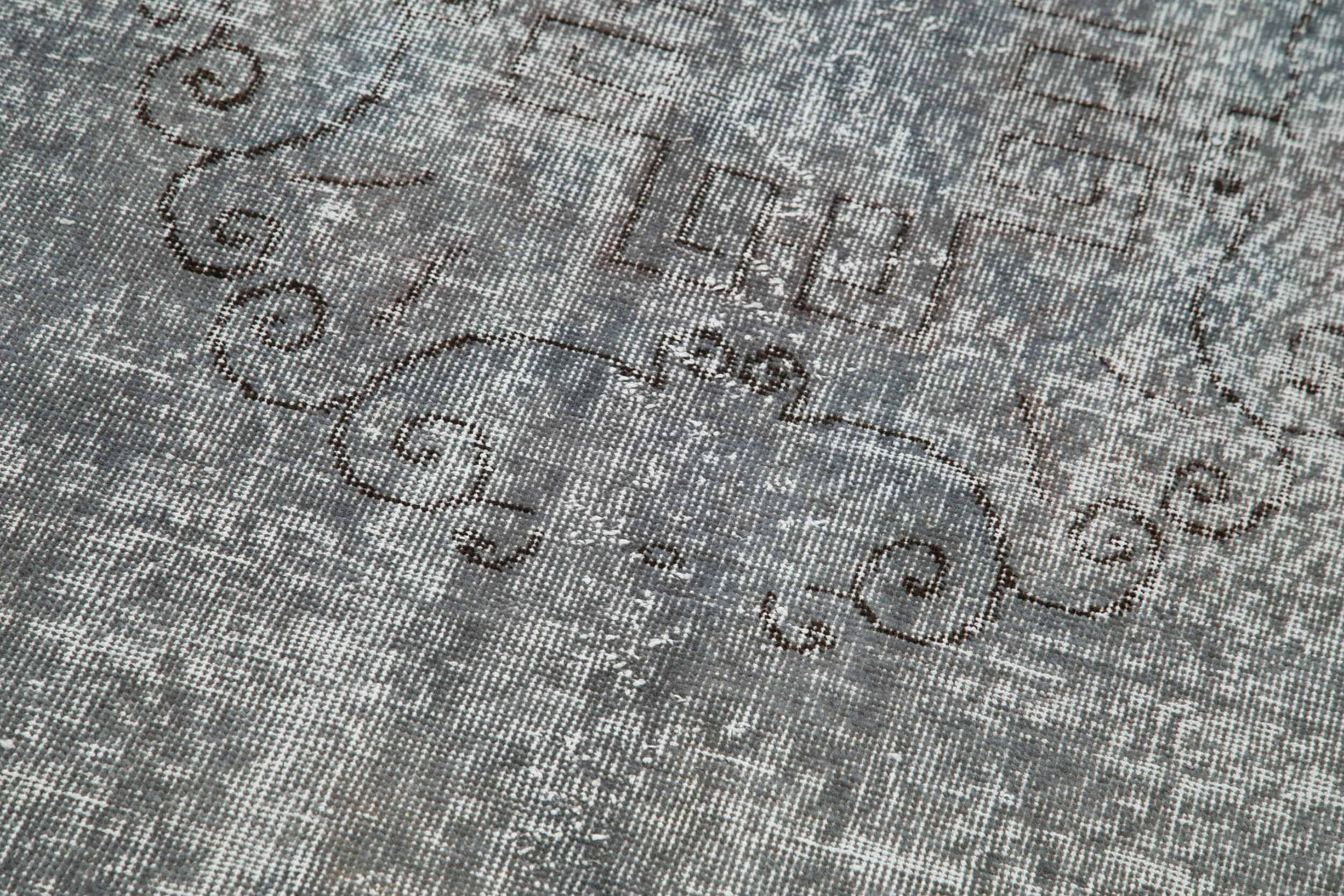 Handmade Vintage Area Rug | Turkish Hand Knotted Rug Overdyed Wool 2'11''x10'3''