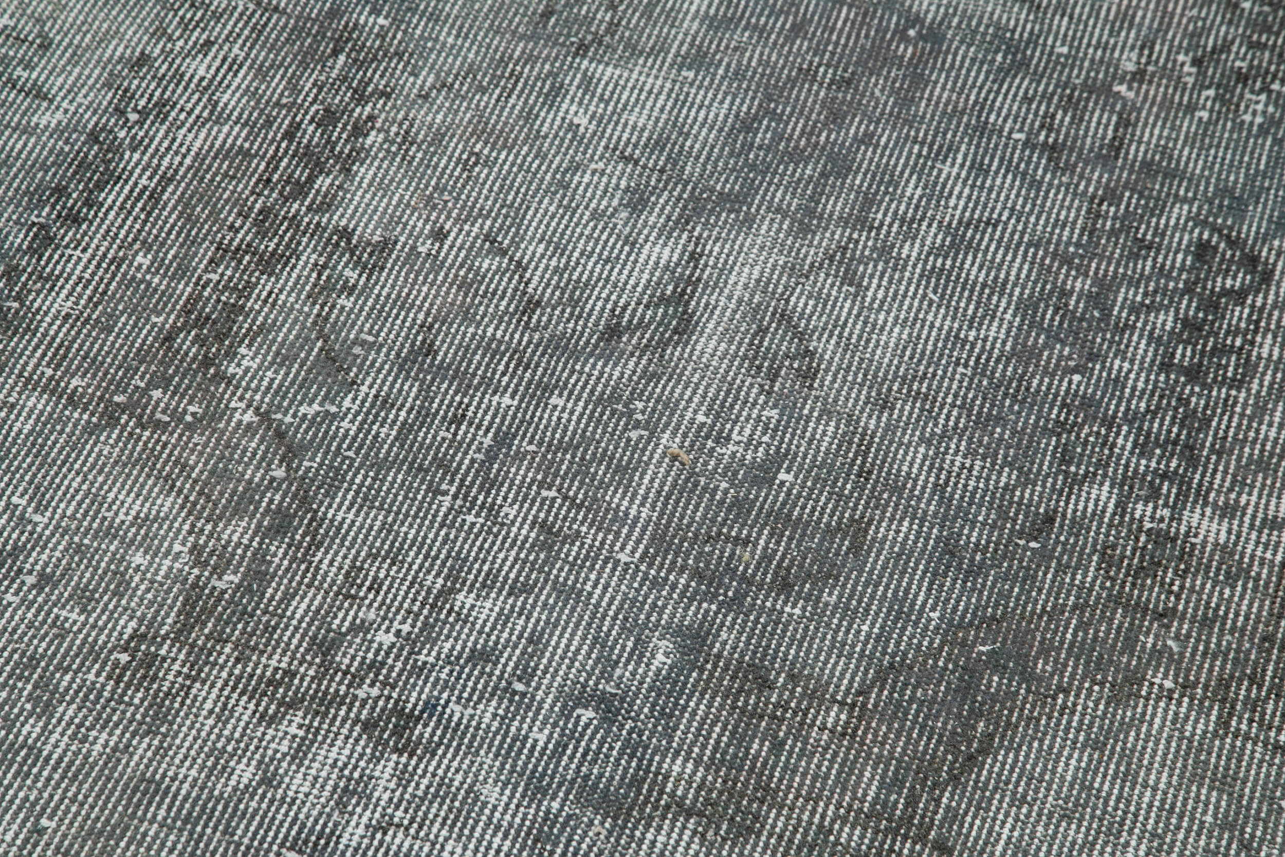 Vintage Wool Area Rug – Handmade Cotton Rug Overdyed Grey Carpet 2'11''x10'10''