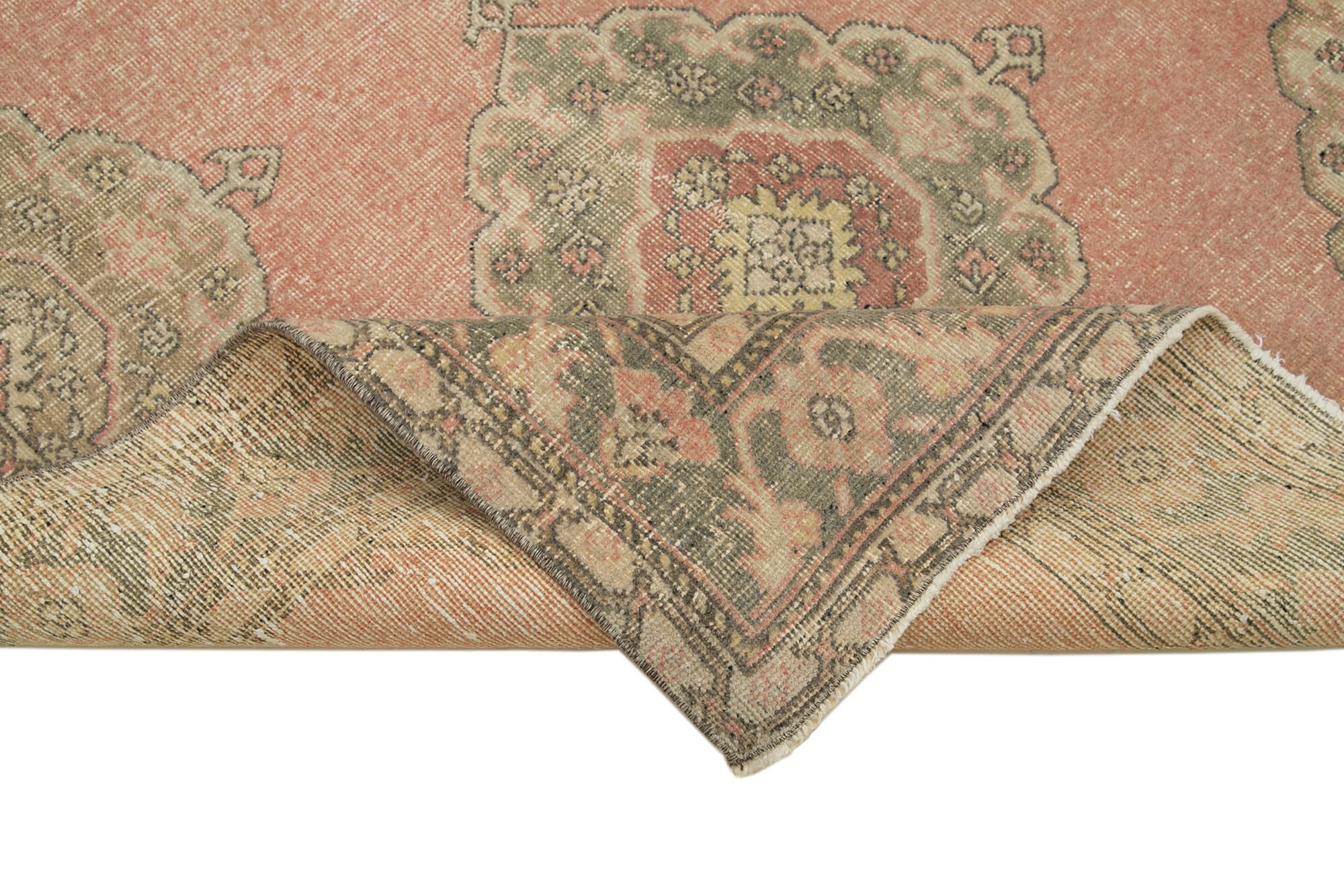 Vintage Cotton Wool Rug – Handmade Beige Eskime Style Area Rug 4'8'' x 13'5''