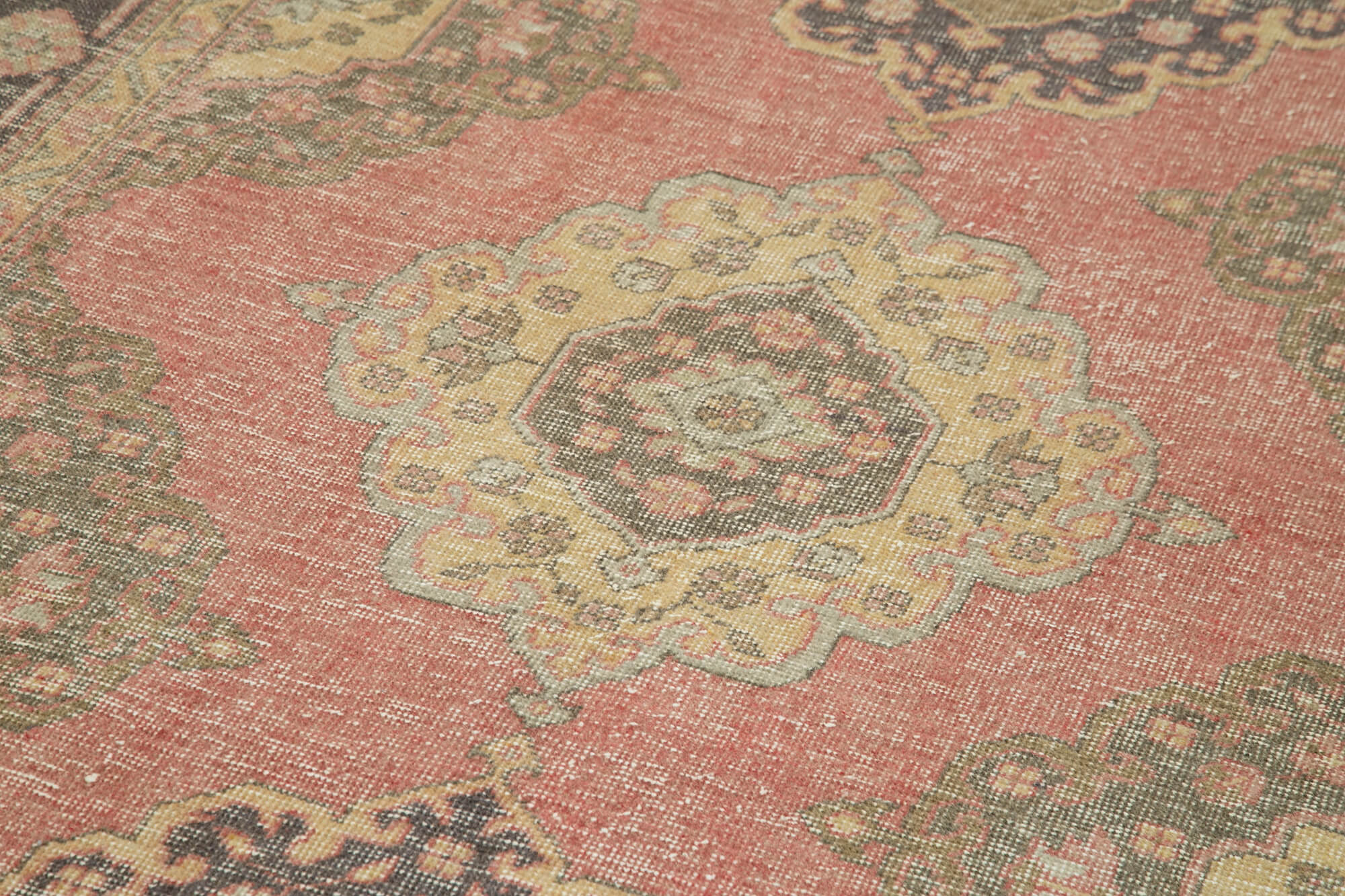 Handmade Wool Area Rug | Vintage Cotton Rug Beige 4'9'' x 12'5'' - Durable Soft Carpet