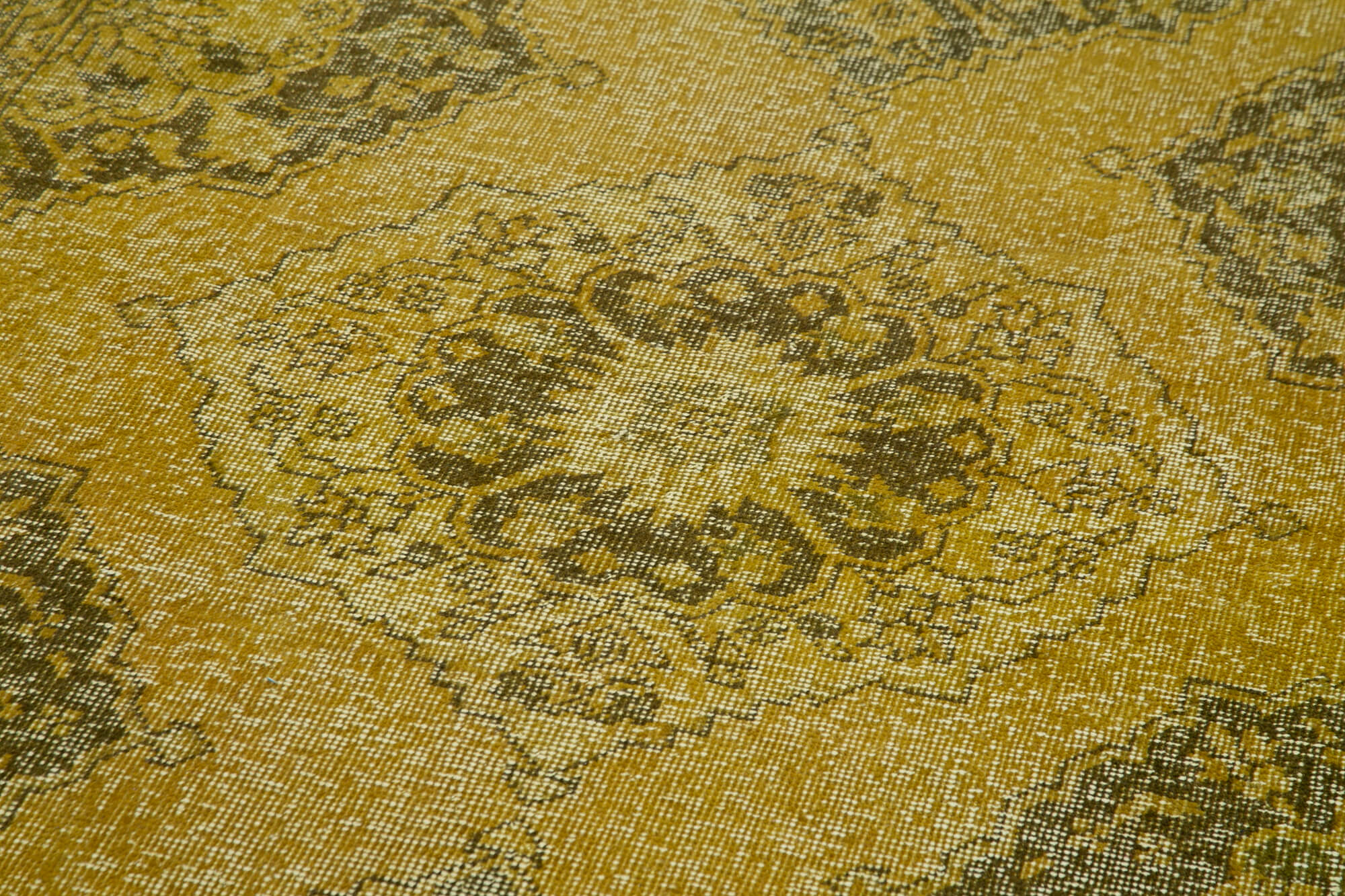 Vintage Cotton Wool Rug - Handmade Area Rug 4'4'' x 13'0'' | Turkish Wool Carpet