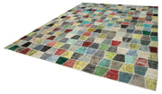 Handmade Patchwork Rug – Kirk Yama Grey Cotton Wool Area Rug 10'1''x13'2''