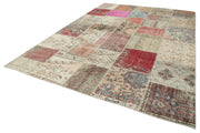 Handmade Patchwork Rug - Kirk Yama Grey Cotton Wool Area Rug 8'3'' x 11'8''