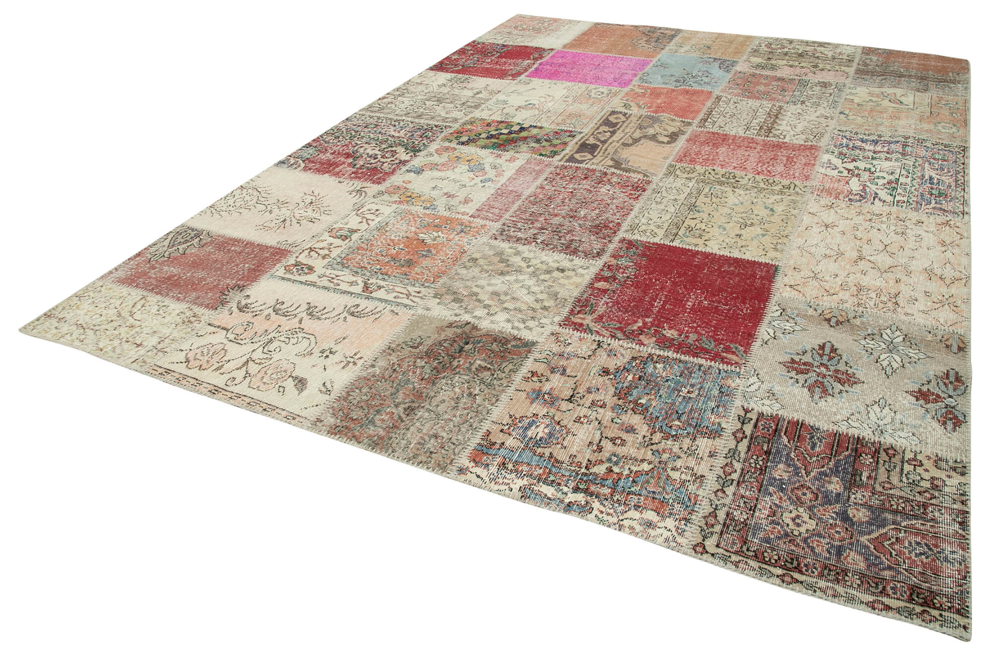 Handmade Patchwork Rug - Kirk Yama Grey Cotton Wool Area Rug 8'3'' x 11'8''