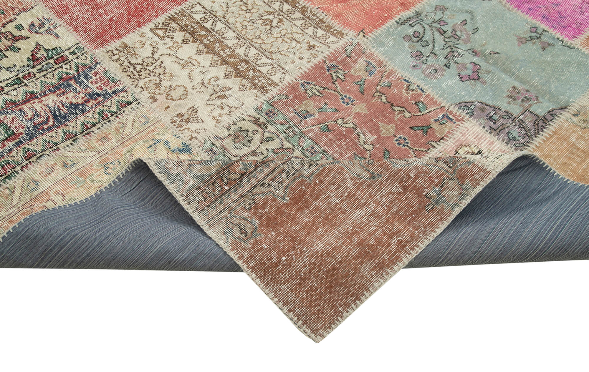 Handmade Patchwork Rug - Kirk Yama Grey Cotton Wool Area Rug 8'3'' x 11'8''