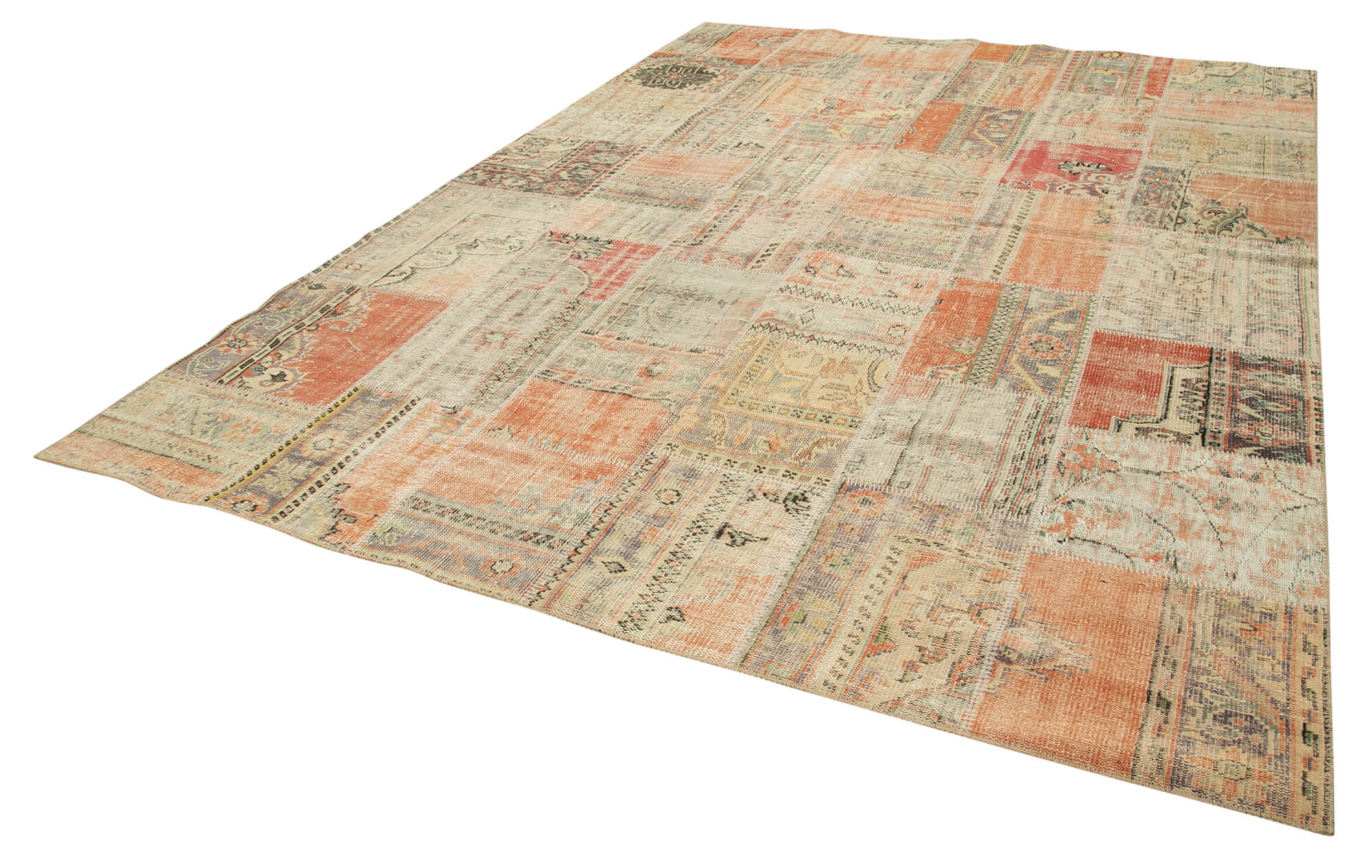 Handmade Patchwork Rug – Kirk Yama Grey Cotton Wool Area Rug 8'5''x11'7''