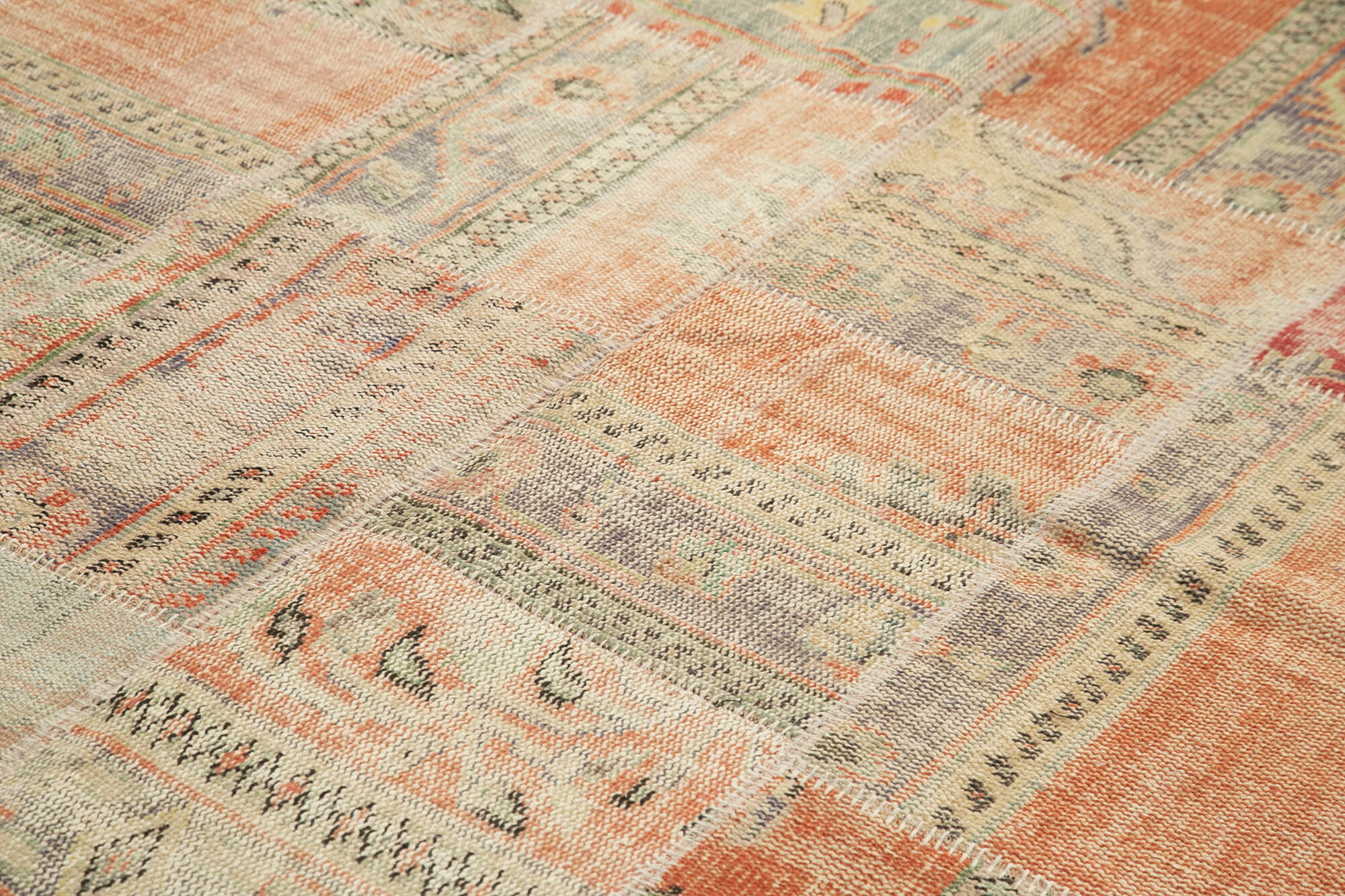 Handmade Patchwork Rug – Kirk Yama Grey Cotton Wool Area Rug 8'5''x11'7''