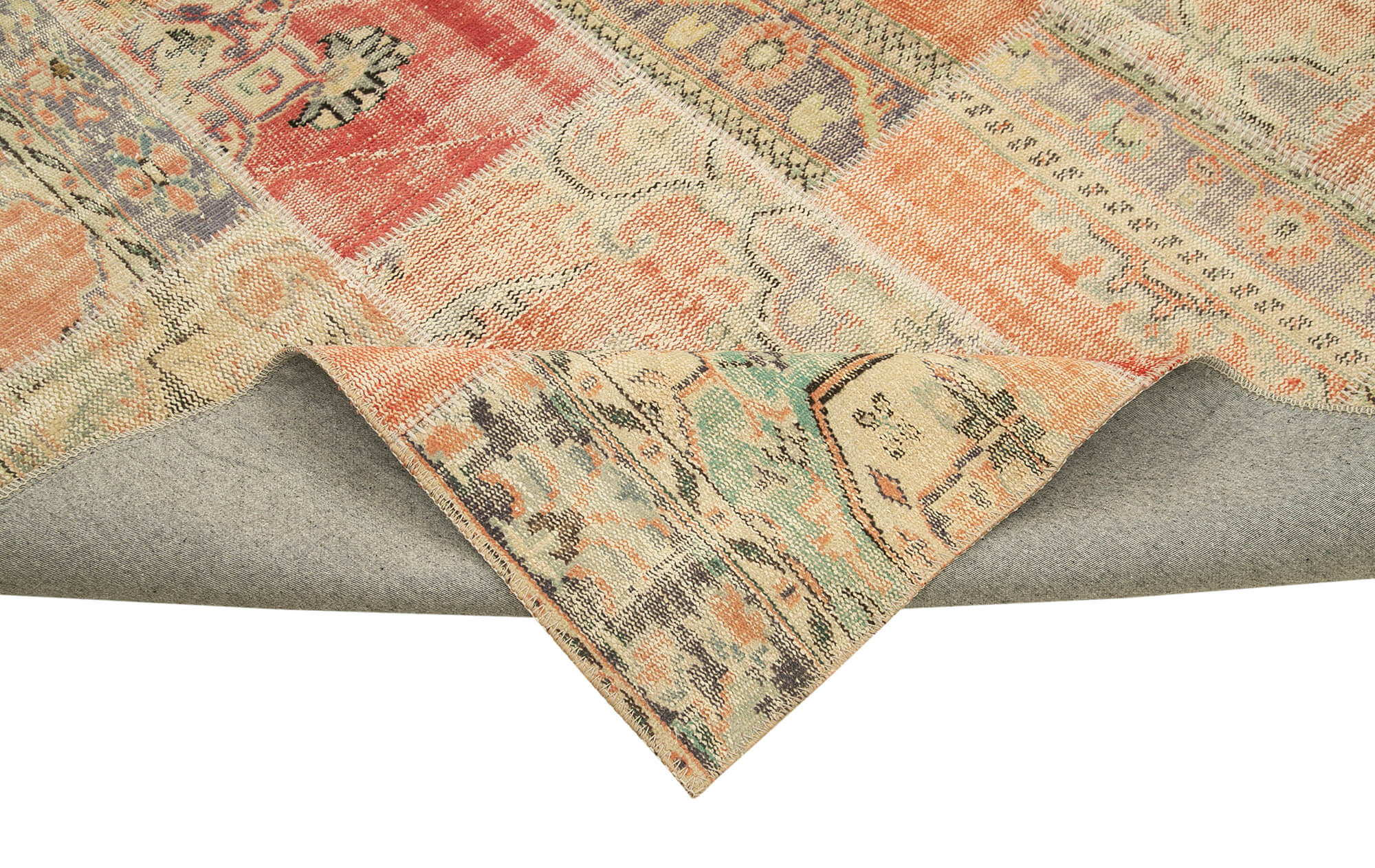 Handmade Patchwork Rug – Kirk Yama Grey Cotton Wool Area Rug 8'5''x11'7''