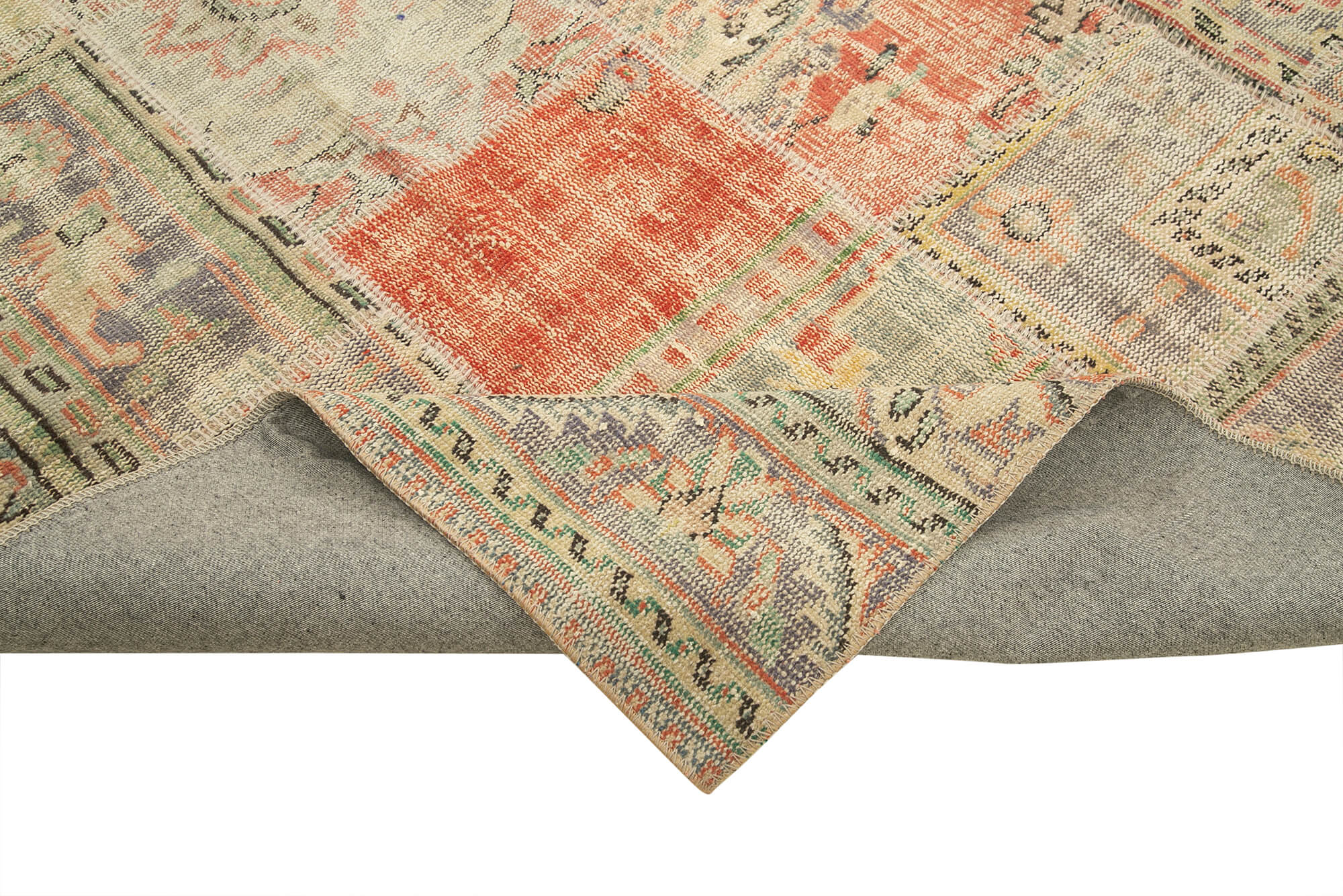 Handmade Patchwork Rug - Kirk Yama Grey Area Rug 8'5''x11'8'' Cotton Wool Blend