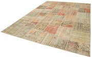 Handmade Patchwork Rug - Kirk Yama Grey Cotton Wool Area Rug 8'5" x 11'8"