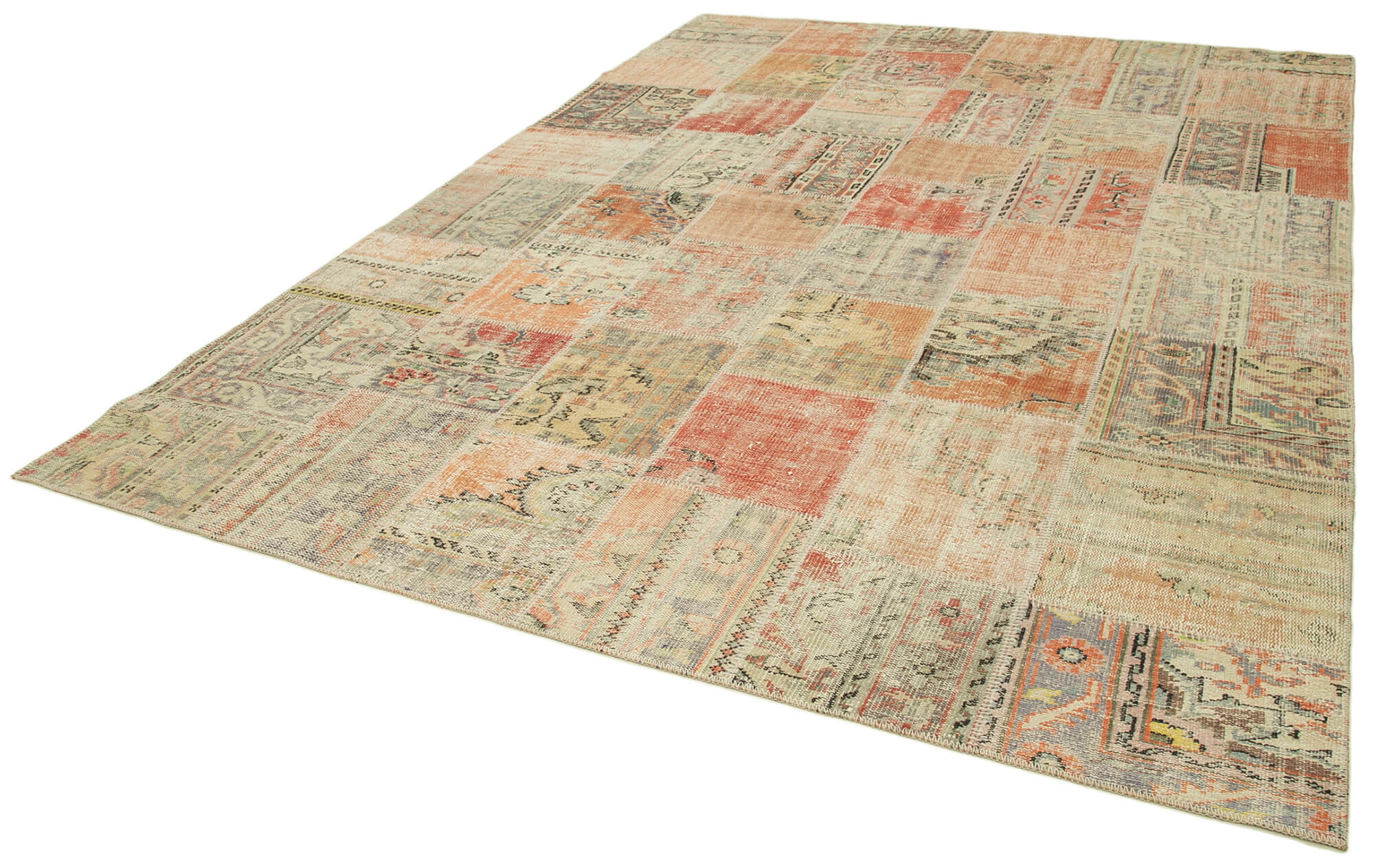 Handmade Patchwork Rug - Kirk Yama Grey Cotton Wool Area Rug 8'5" x 11'8"