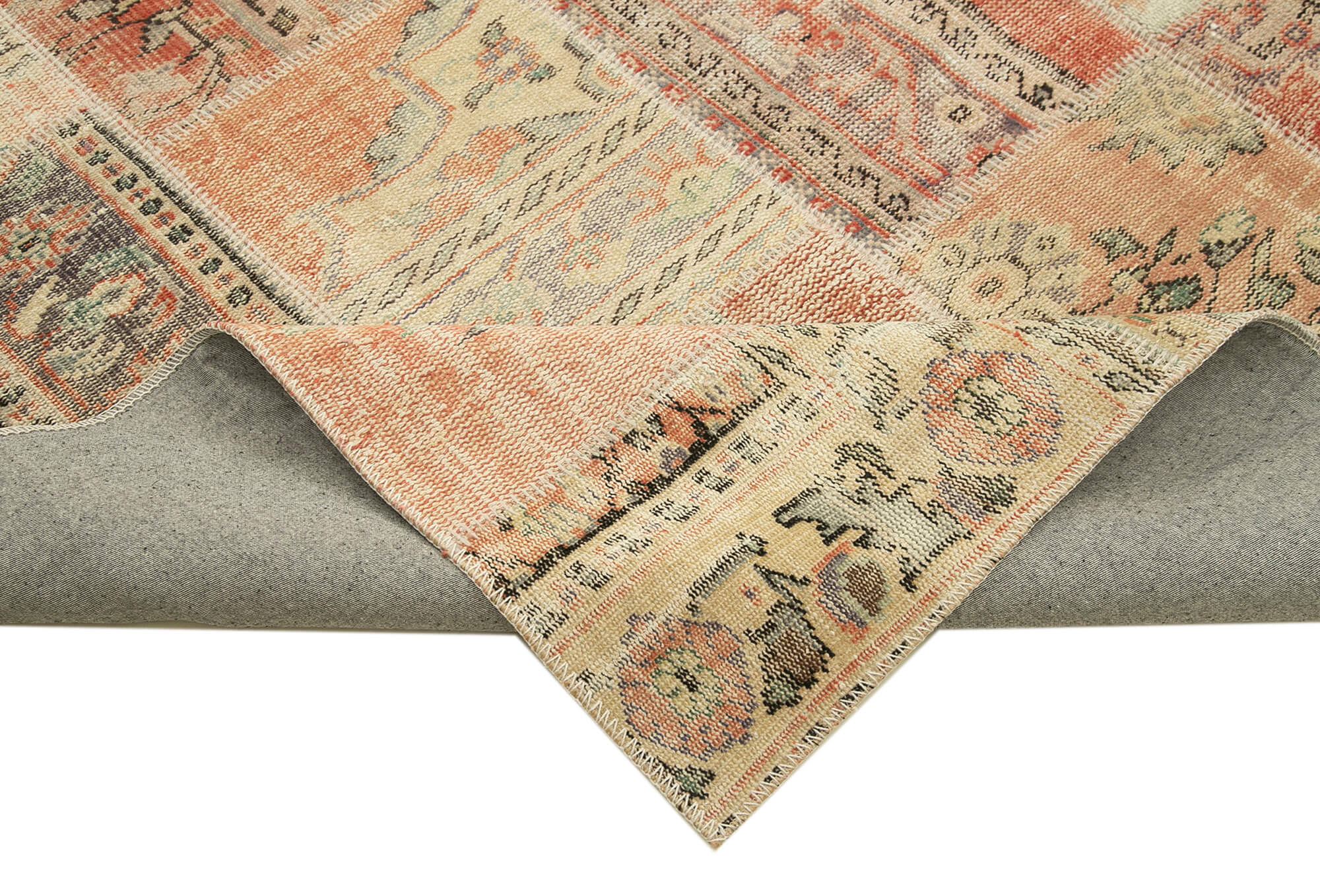 Handmade Patchwork Rug - Kirk Yama Grey Cotton Wool Area Rug 8'5" x 11'8"