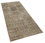 Handmade Area Rug - Kirk Yama Patchwork Cotton Wool Vintage Turkish Carpet 2'10''x6'9''