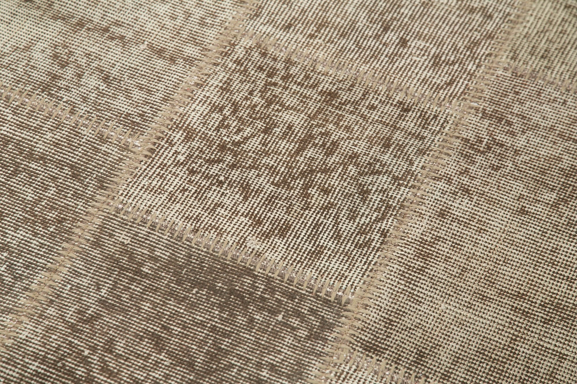 Handmade Area Rug - Kirk Yama Patchwork Cotton Wool Vintage Turkish Carpet 2'10''x6'9''