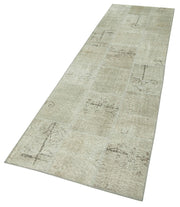 Handmade Patchwork Rug – Kirk Yama Beige Cotton Wool Area Rug 2'10''x9'11''