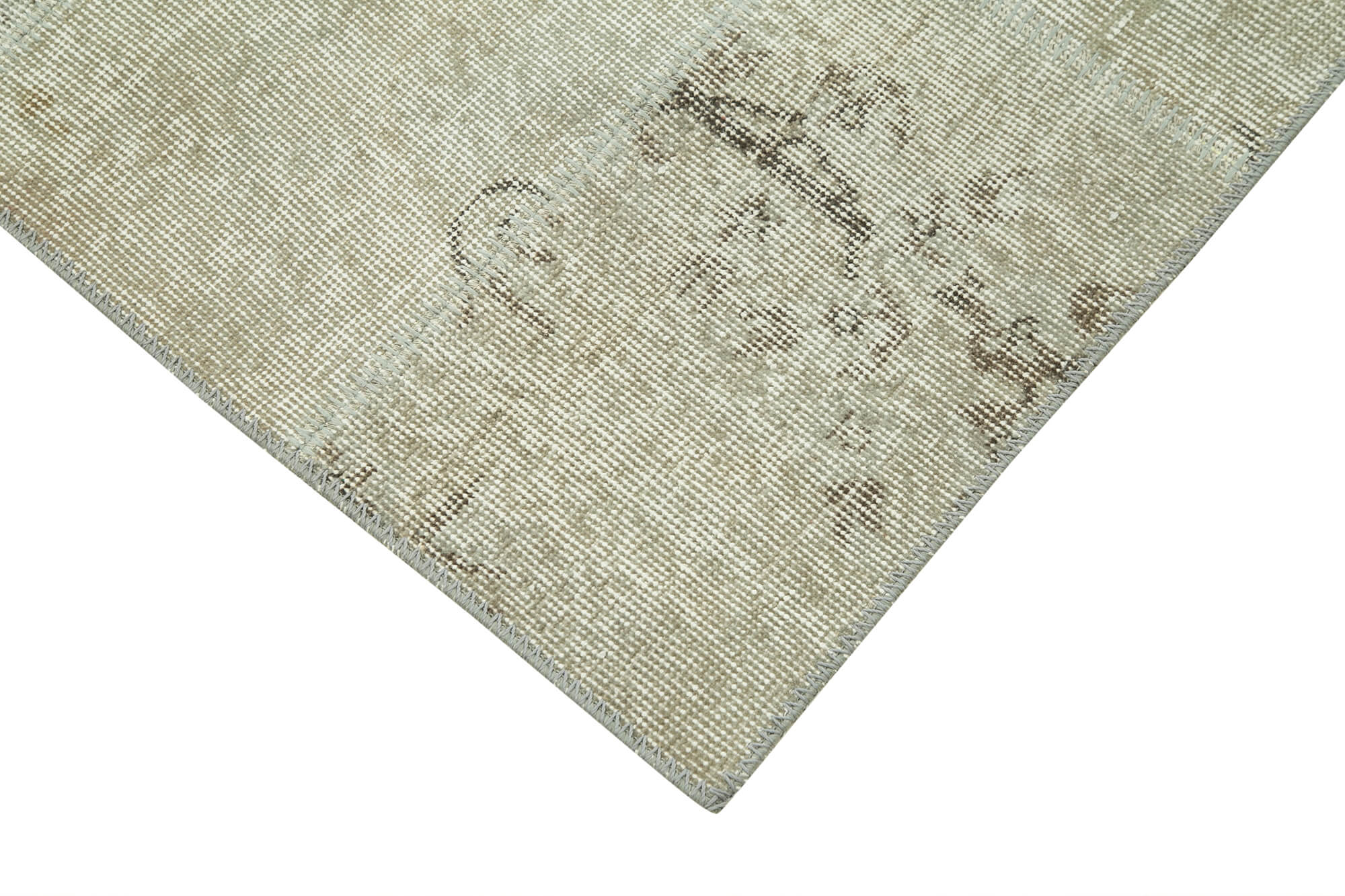 Handmade Patchwork Rug – Kirk Yama Beige Cotton Wool Area Rug 2'10''x9'11''