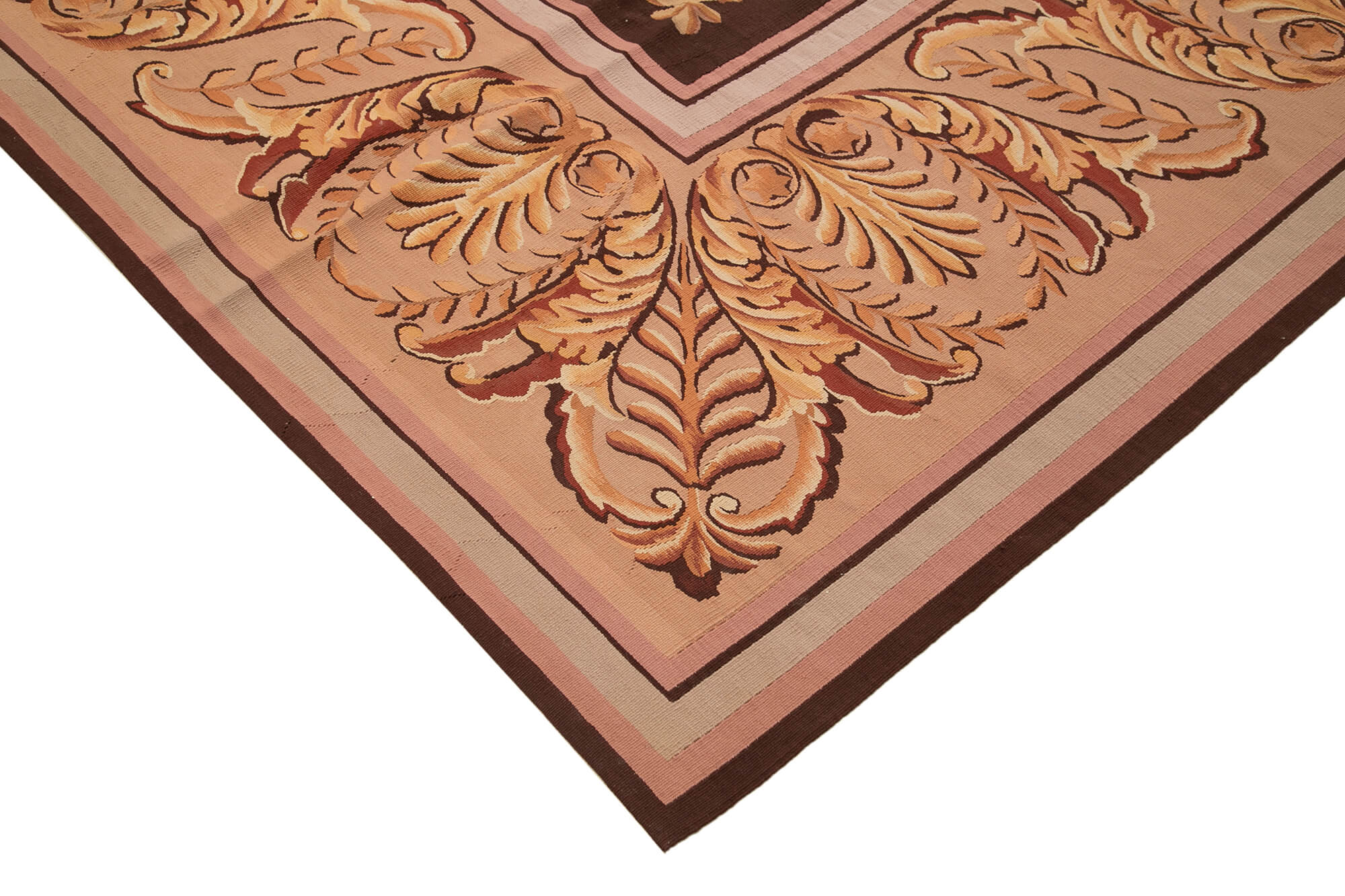 Handmade Wool Area Rug | Hand Woven Carpet with Pink Floral Pattern | Durable Cotton Blend Rug