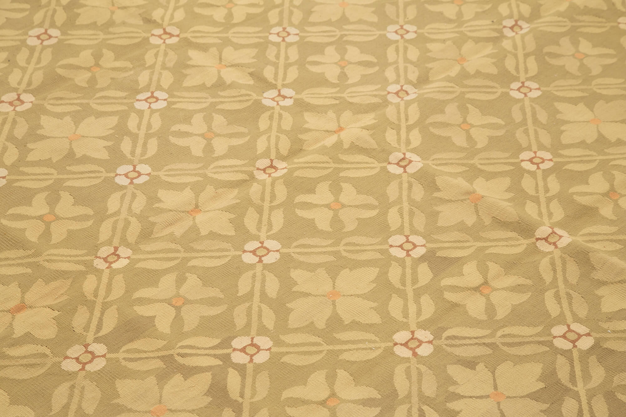 Handmade Wool Area Rug – Brown Floral Vintage Turkish Hand Woven Carpet 8'8''x11'10''