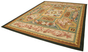 Handmade Wool Area Rug – Beige Floral Cotton Wool Blend, Durable Hand Woven Carpet 9'2''x12'1''