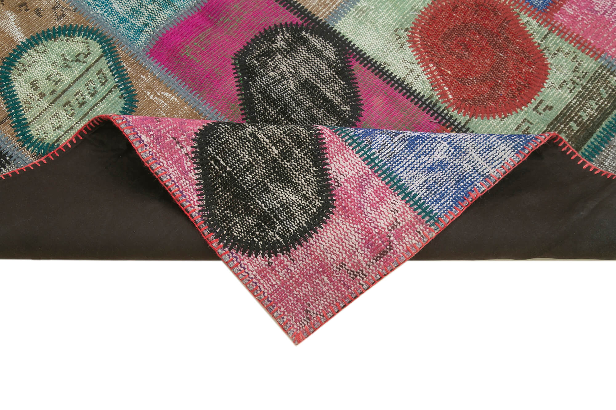 Handmade Patchwork Rug - Kirk Yama Grey Cotton Wool Area Rug 4'7" x 6'7"