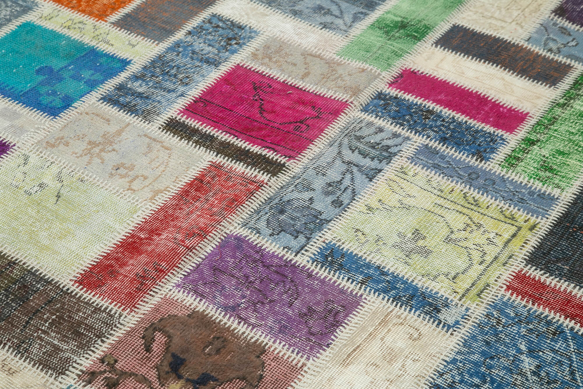 Handmade Patchwork Rug - Kirk Yama Grey Cotton Wool Area Rug 5'9'' x 8'4''