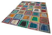 Handmade Patchwork Rug - Artisan Crafted Carpet, Vintage Handwoven Carpet Grey Area Rug