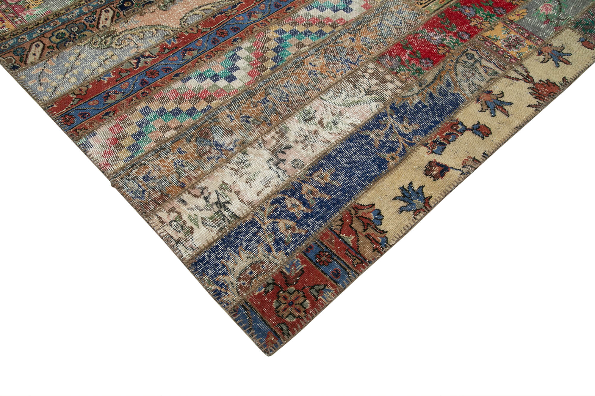 Handmade Patchwork Rug - Kirk Yama Grey Wool Area Rug 8'x10'1'' Cotton Wool Blend