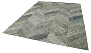 Handmade Patchwork Rug - Kirk Yama Grey Cotton Wool Carpet 8'0'' x 10'1''