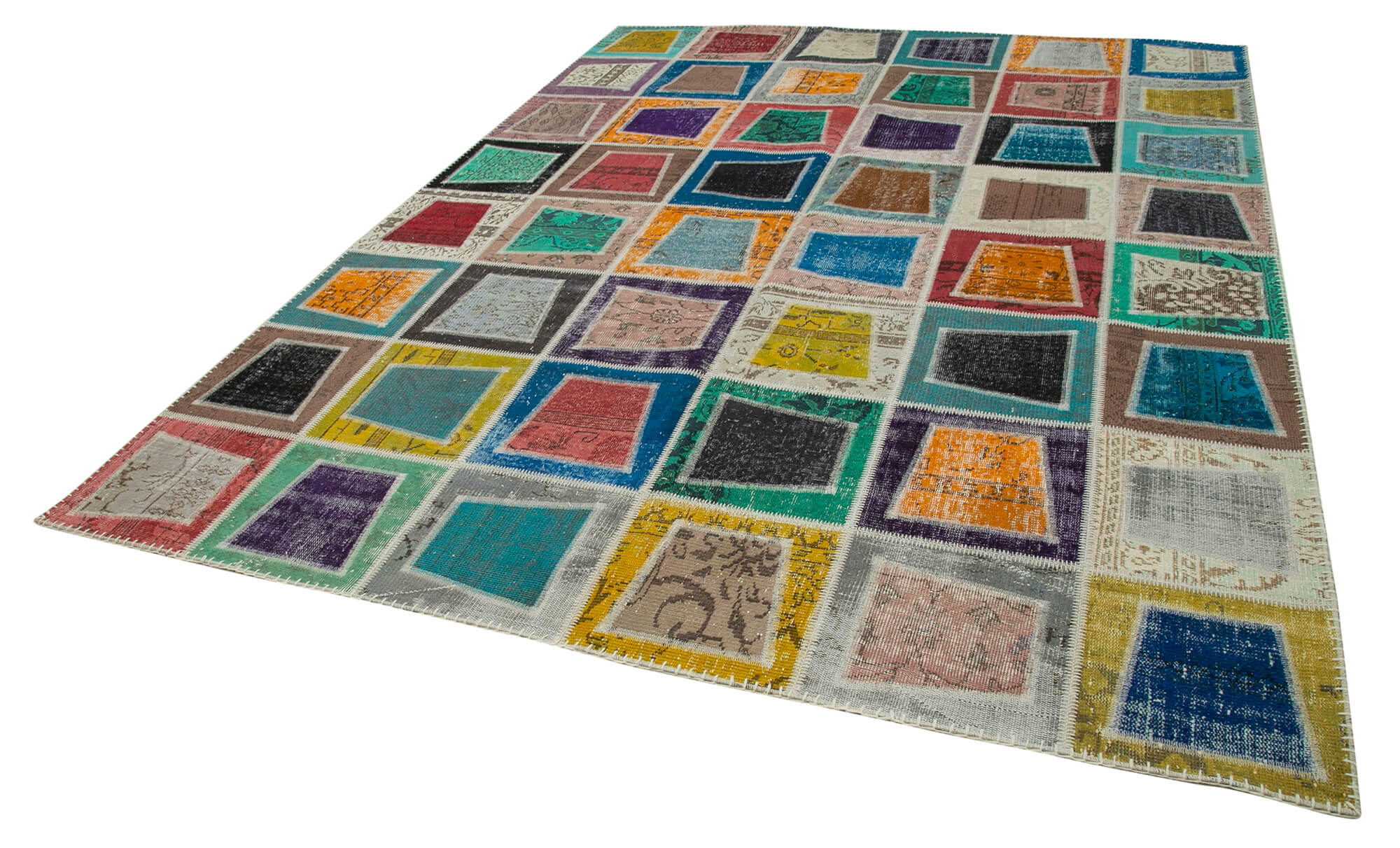 Handmade Area Rug | Kirk Yama Patchwork Wool & Cotton Blend 7'10''x10'6''