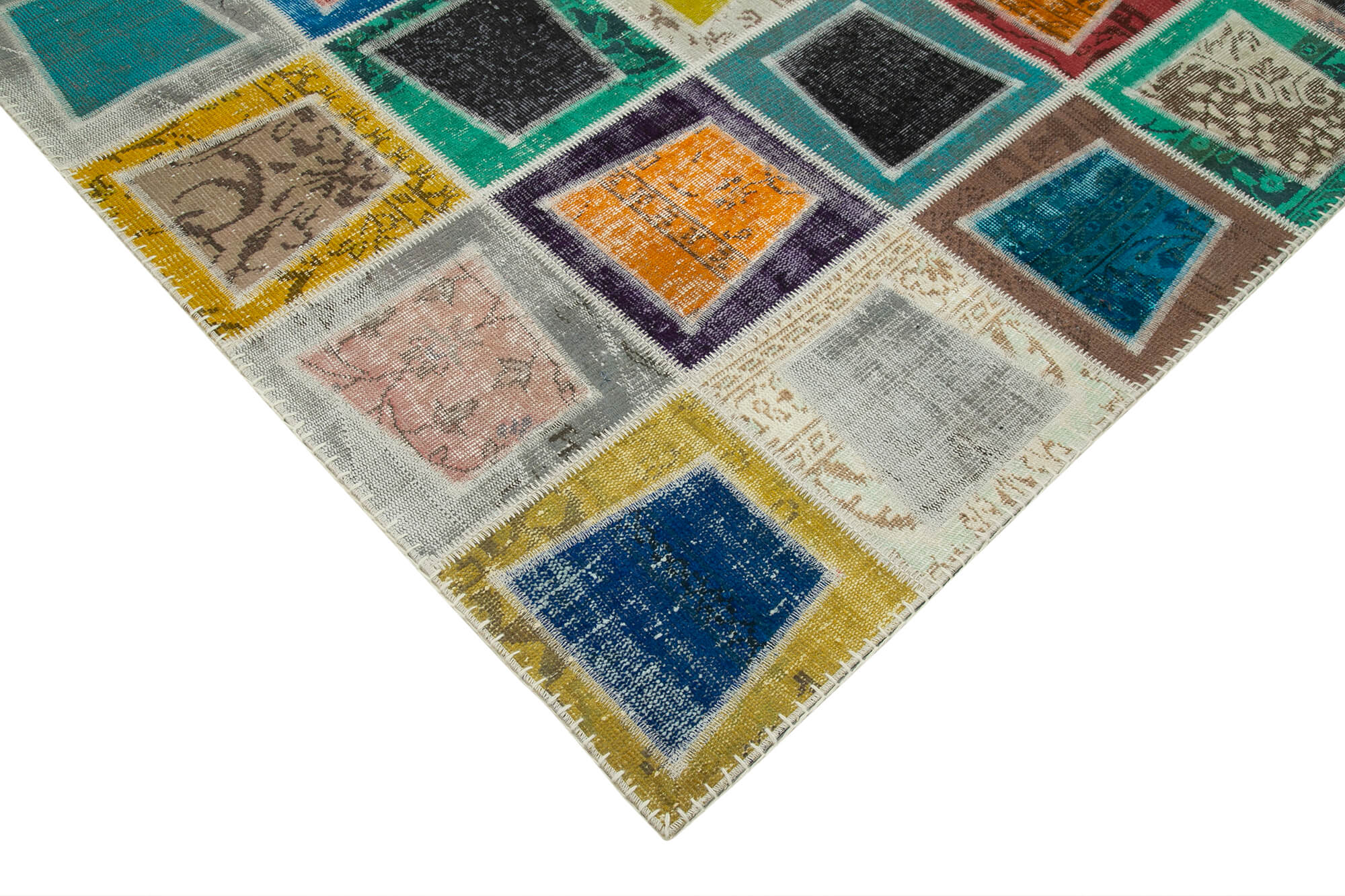 Handmade Area Rug | Kirk Yama Patchwork Wool & Cotton Blend 7'10''x10'6''