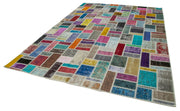 Handmade Patchwork Rug - Kirk Yama Grey Cotton Wool Area Rug 8'8''x11'10''