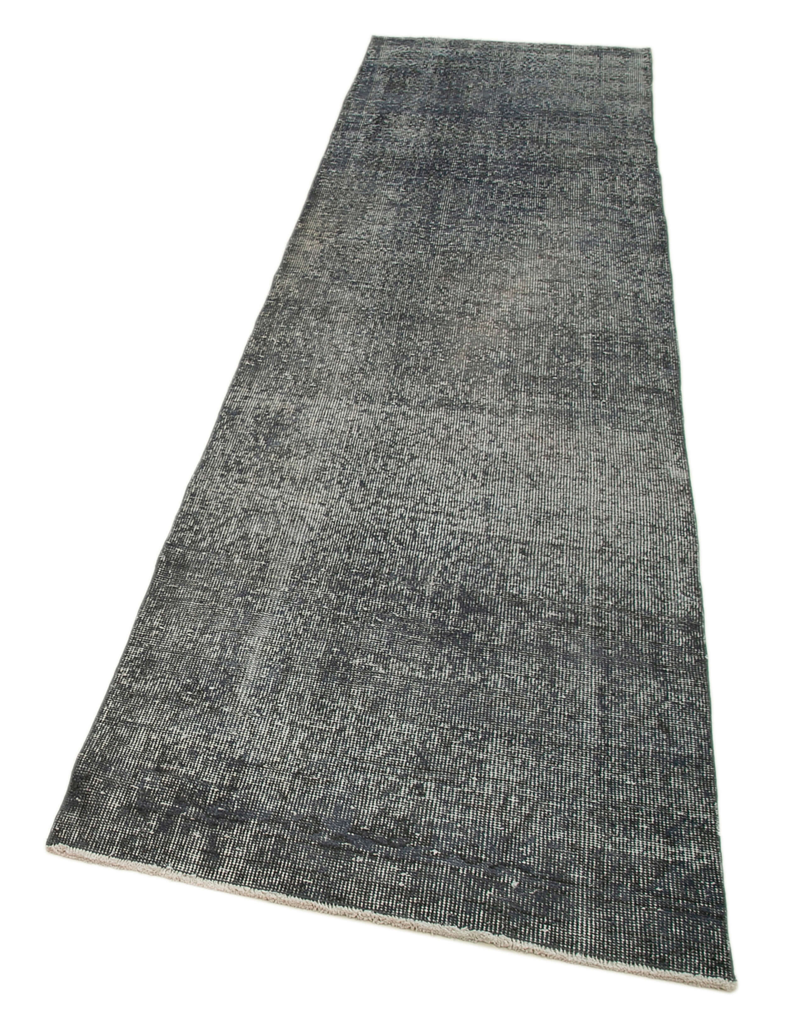 Handmade Vintage Area Rug - Overdyed Wool Rug, Cotton Wool Carpet 2'8''x10'