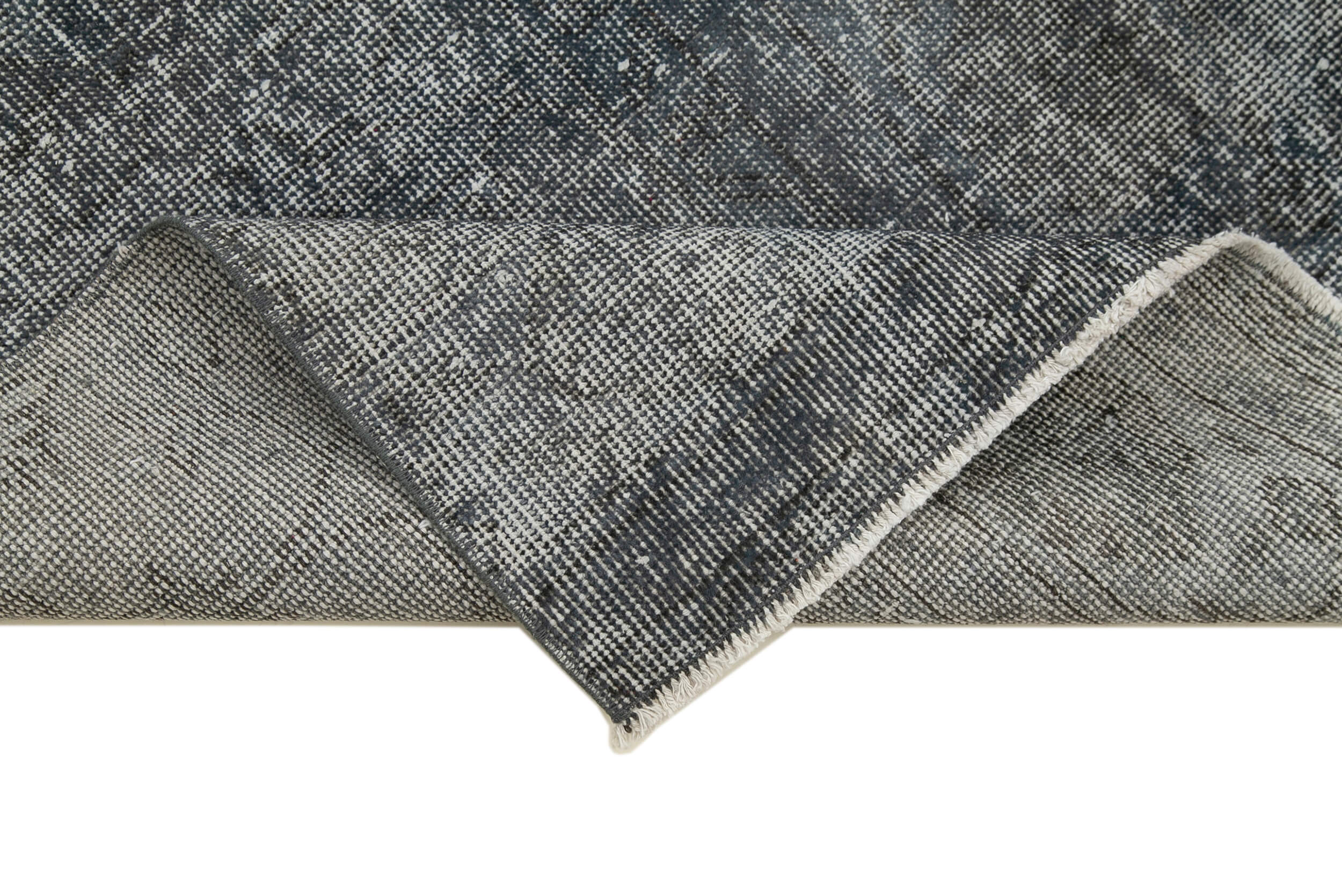 Handmade Vintage Area Rug - Overdyed Wool Rug, Cotton Wool Carpet 2'8''x10'