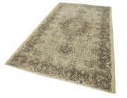 Handmade Wool Area Rug – Vintage Cotton Rug Beige 5'4''x9'3'' Durable Turkish Wool