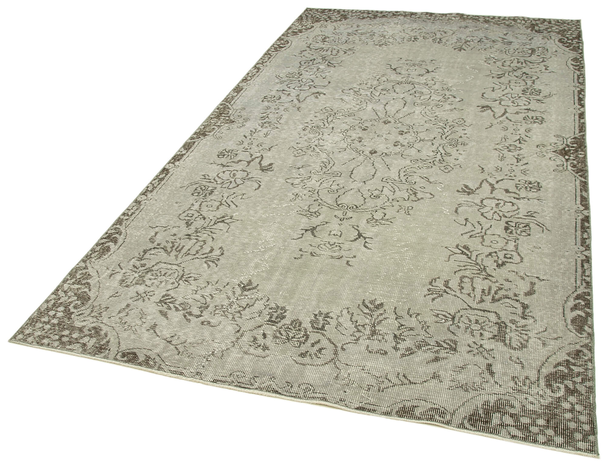 Handmade Vintage Area Rug | Overdyed Wool Carpet 5'1''x9'2'' - Soft Wool Texture