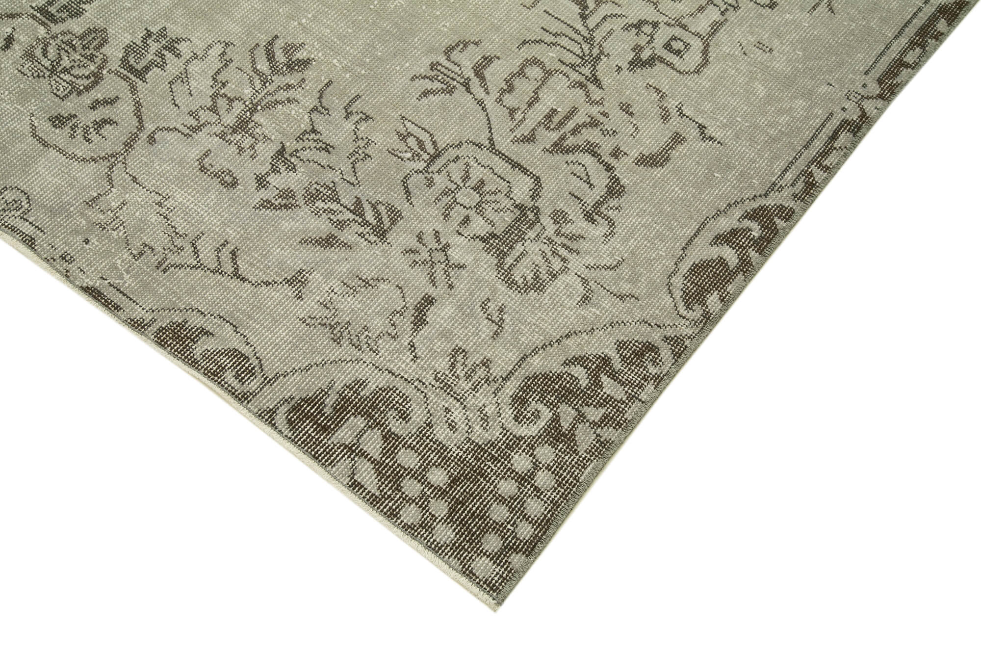 Handmade Vintage Area Rug | Overdyed Wool Carpet 5'1''x9'2'' - Soft Wool Texture