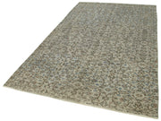 Vintage Wool Area Rug – Handmade Cotton Rug, Overdyed Vintage Carpet 5'2''x8'8''