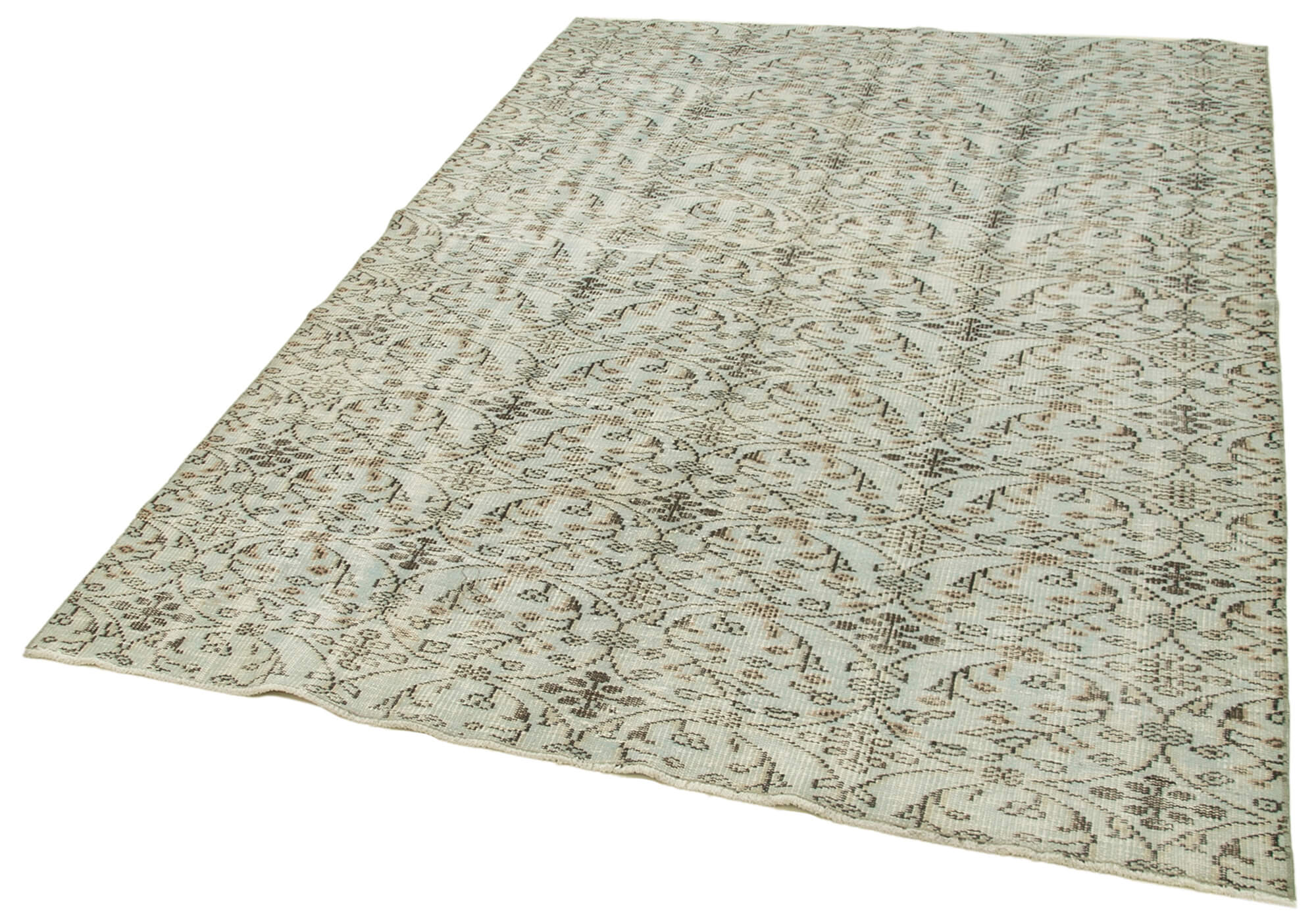 Handmade Vintage Area Rug – Overdyed Wool Rug | Turkish Vintage Carpet 5'8''x8'