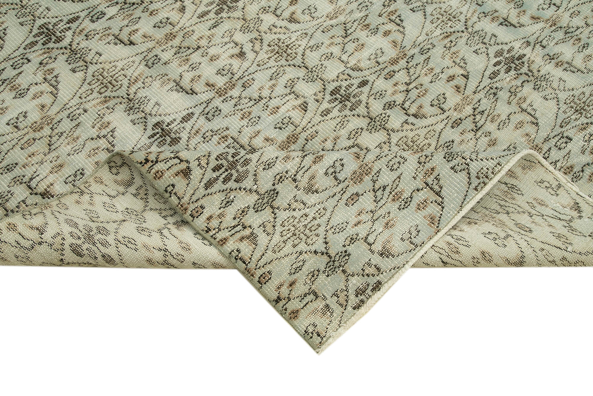 Handmade Vintage Area Rug – Overdyed Wool Rug | Turkish Vintage Carpet 5'8''x8'