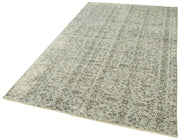 Handmade Vintage Area Rug - Overdyed Blue Rug With Soft Wool Texture 5'2''x8'6''