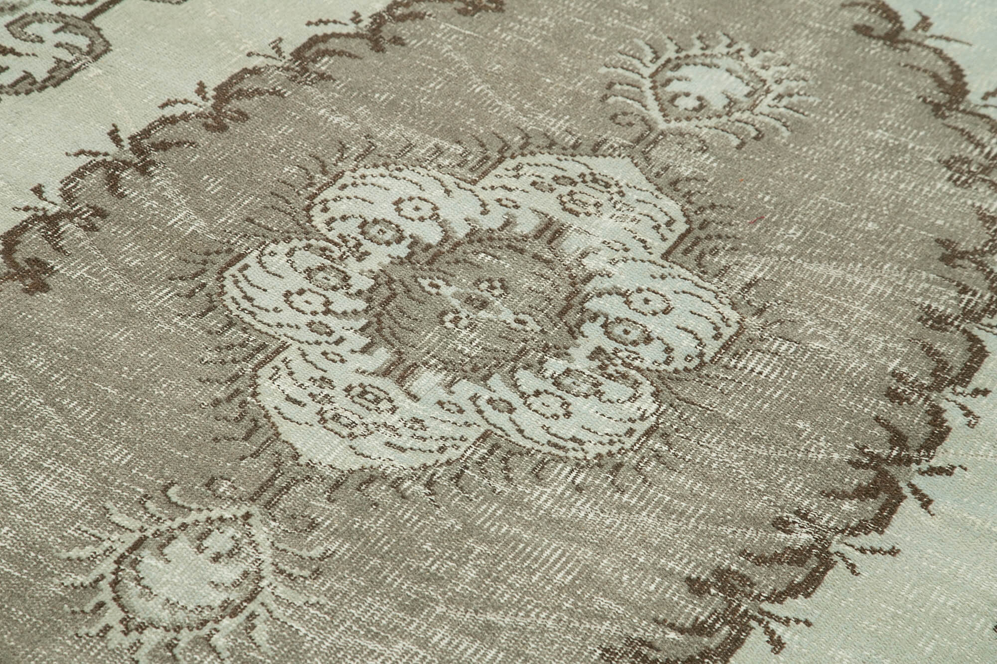 Vintage Wool Area Rug – Handmade Overdyed Vintage Carpet, Soft Wool Floor Covering 5'2''x8'6''
