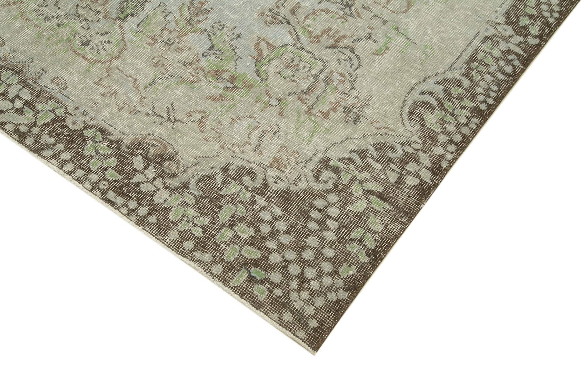 Vintage Wool Area Rug - Handmade Overdyed Vintage Carpet With Soft Wool Texture