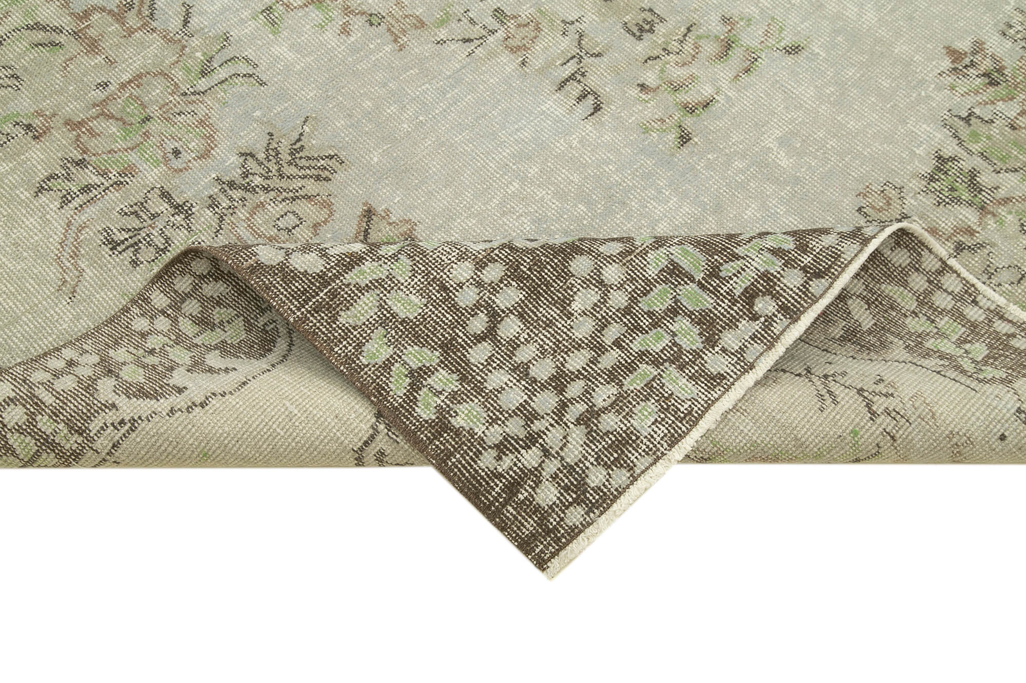 Vintage Wool Area Rug - Handmade Overdyed Vintage Carpet With Soft Wool Texture