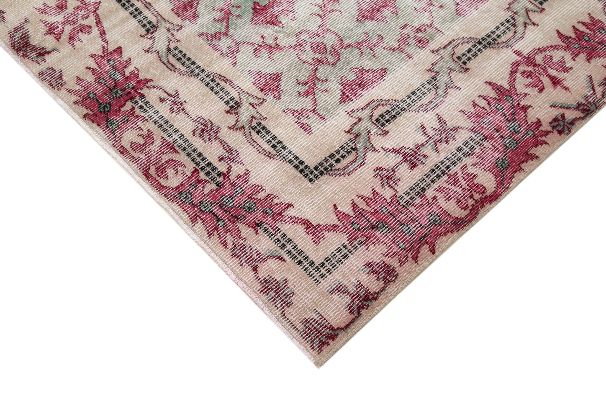 Handmade Wool Area Rug - Red Checkered Kilim 5x9, Hand Woven Cotton Wool Carpet