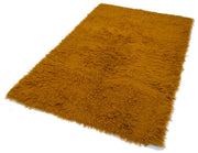 Handmade Cotton Wool Rug - Orange Geometric Area Rug 4x7 Vintage Wool Carpet