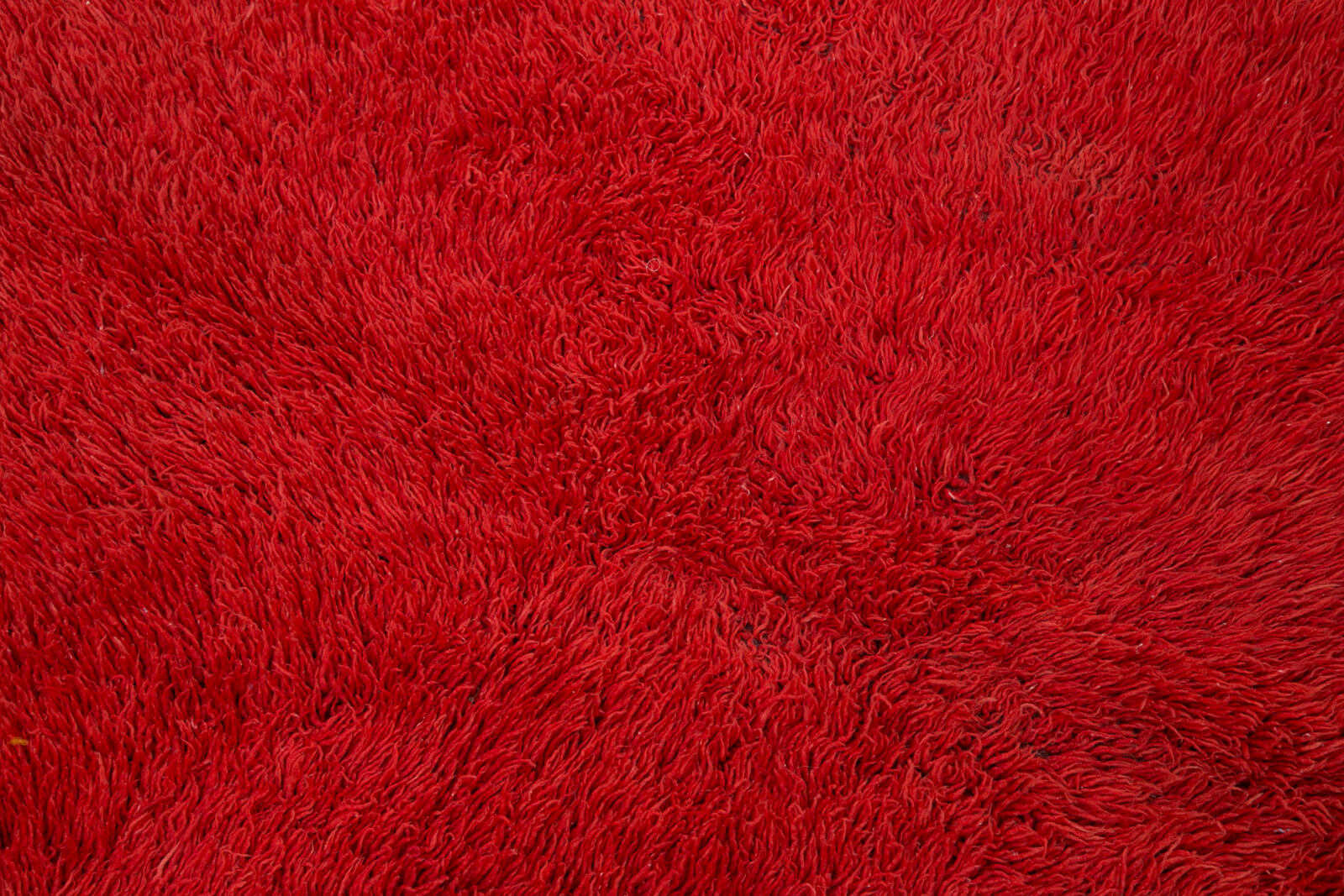 Handmade Area Rug – Red Geometric Cotton Wool Rug, Vintage Hand Woven Carpet 5'0"x6'8"