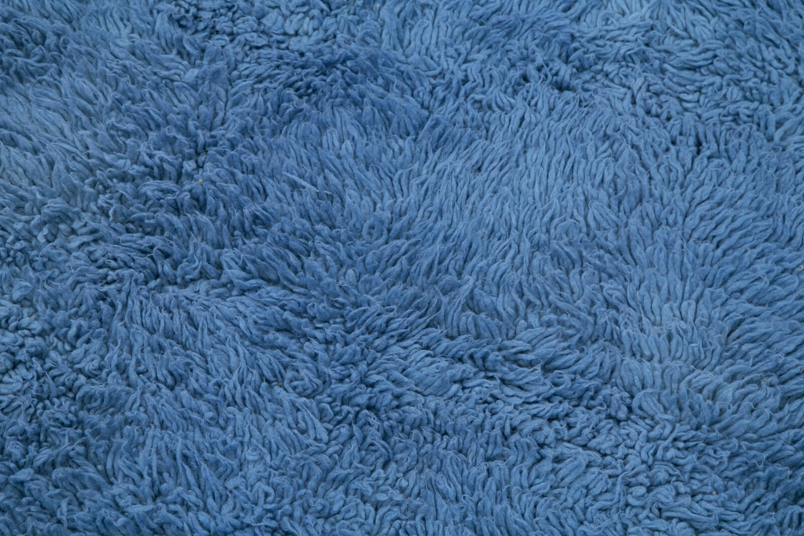 Handmade Area Rug – Blue Geometric Cotton Wool Rug with Soft Texture Carpet 3'9"x7'2"
