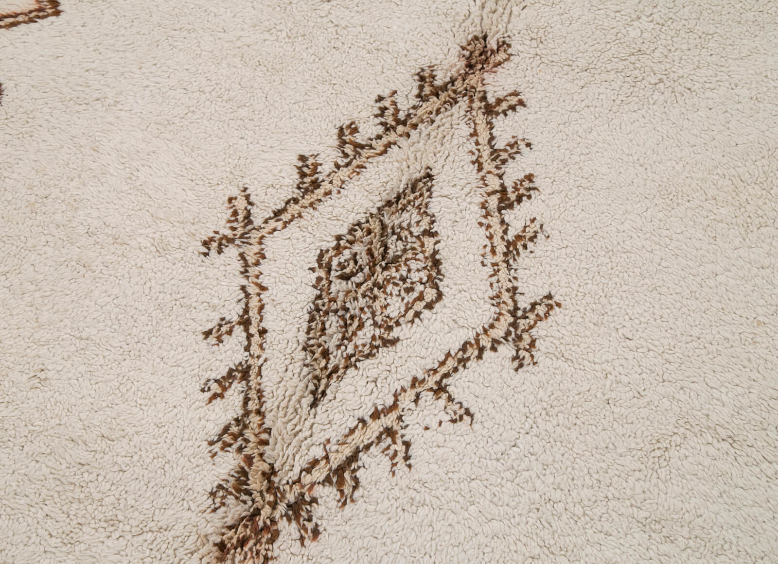 Handmade Area Rug - Beige Geometric Cotton Wool 5x8 Vintage Handwoven Carpet